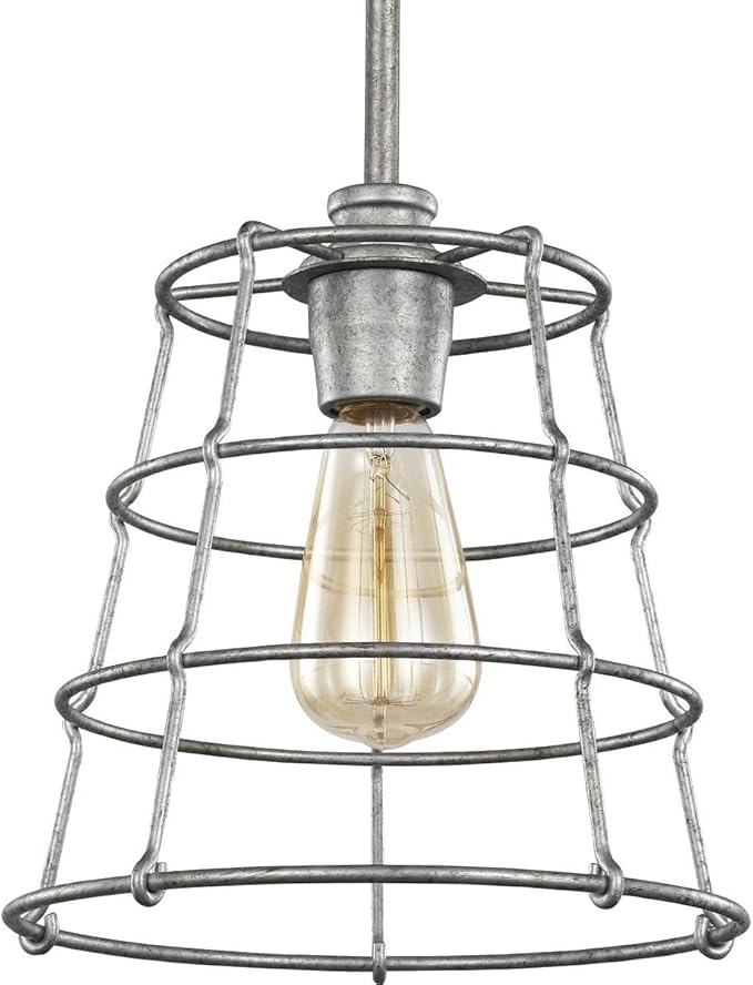 Progress Lighting Chambers Collection 1-Light Farmhouse Pendant Light Galvanized