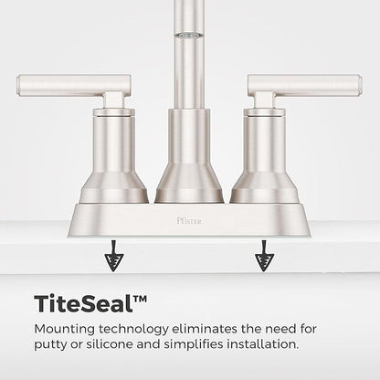 Pfister Capistrano Bathroom Sink Faucet, 4-Inch Centerset, 2-Handle, 3-Hole, NSF Certified, Spot Defense Brushed Nickel Finish, LF048CSOGS
