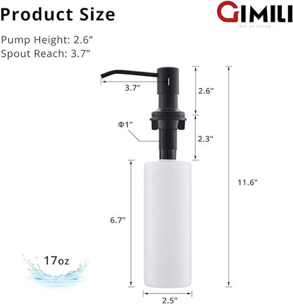 GIMILI Touchless Spring Kitchen Faucet with Soap Dispenser,Matte Black&Gold