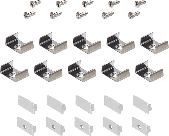 Armacost Lighting Accessory Packs for LED Tape Light Mounting Channels, Easy Surface Mount, Grey 960006