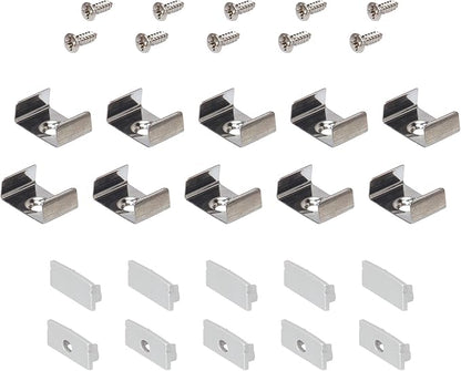 Armacost Lighting Accessory Packs for LED Tape Light Mounting Channels, Easy Surface Mount, Grey 960006
