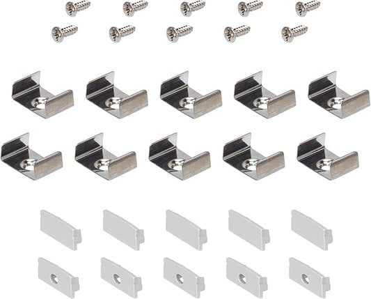 Armacost Lighting Accessory Packs for LED Tape Light Mounting Channels, Easy Surface Mount, Grey 960006