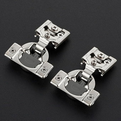 Ravinte 50 Pack 25 Pairs 5/8 inch Overlay Soft Close Hidden Door Hinge for Kitchen Cabinet Stainless Steel Adjustable Satin Nickel Hardware