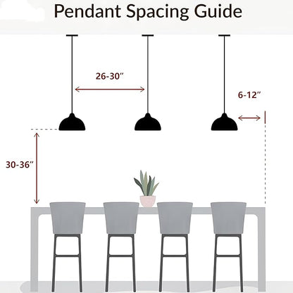 FCTWAKS Mid Century Modern Pendant Light, 15" Nordic Hanging Ceiling Light Fixture with 4-Tier Metal Shade, E26 Base, Vintage Pendant Lamp for Kitchen Island, Dining Room White