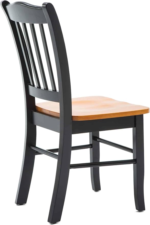Boraam Shaker Dining Room Side Chairs, Set of 2 - Black/Oak