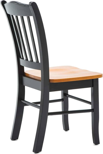 Boraam Shaker Dining Room Side Chairs, Set of 2 - Black/Oak