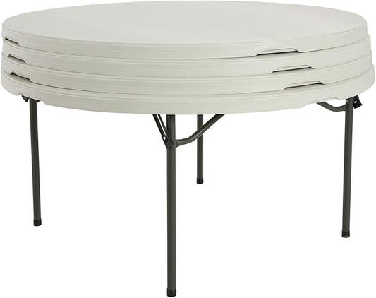 LIFETIME 480301 Commercial Round Folding Table (4 Pack), 5', White