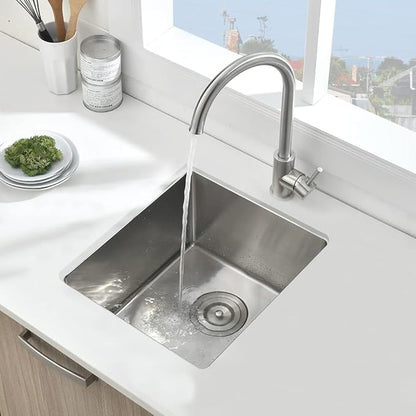 13 x 15 Inch Small Undermount Bar Sink Stainless Steel RV Sink 16 Gauge Single Bowl Wet Bar Kitchen Prep Sink