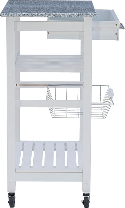 Linon Kitchen Island, White, 22.88 x 15.75 x 33.88