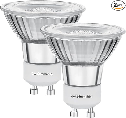 LED GU10 Range Hood Light Bulbs, LED Stove Appliance Light Bulb, Kitchen Light Replacement Halogen Light Bulb, 50W Equivalent, Warm White 3000K, 6W 550 Lm, Dimmable,Waterproof IP65 Pack of 2