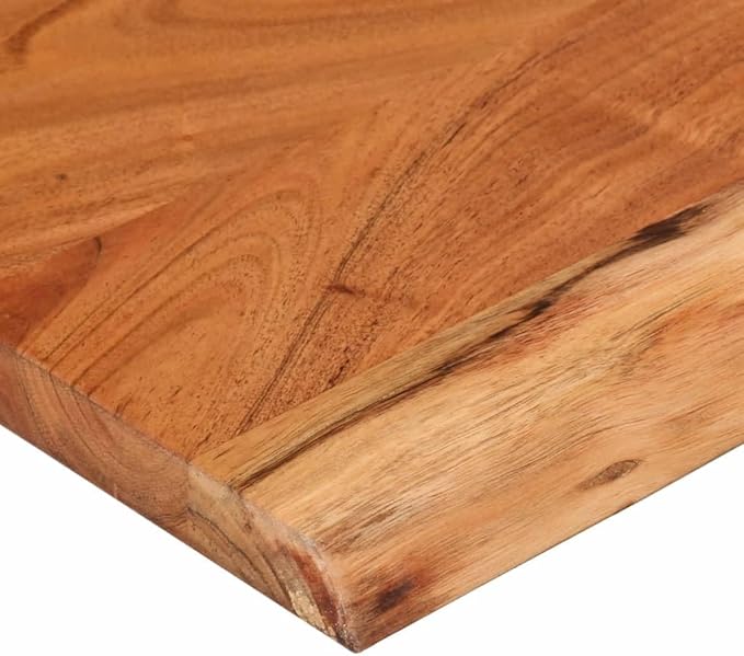 Solid Acacia Wood Live Edge Shelf Wall Mounted for Decorative Items with Shelf Supporting 165.3 lbs, Rustic Wall for Living Room, Natural Acacia Wood