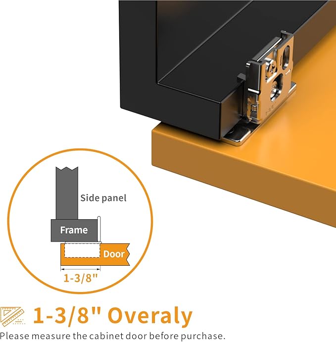 Chibery 50 Pack 1-3/8" Overlay 3D Soft Close Concealed Hinge for Face Frame Door, Smooth Slow Self Closing Hinges, Satin Nickel, Hidden 105° Open Angle Stainless Steel Hinge for Kitchen Cabinet Door