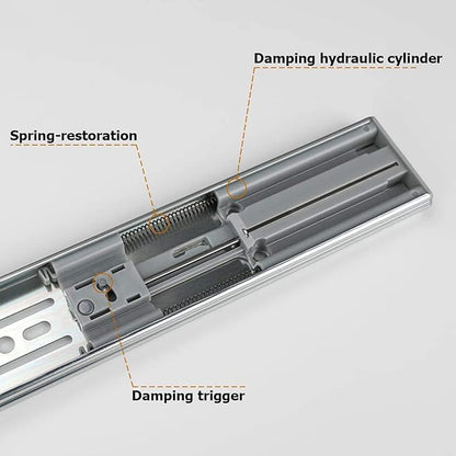 LONTAN 24 Inch Soft Close Drawer Slides 1 Pair Side Mount Heavy Duty Cabinet Drawer Glides Ball Bearing Full Extension Kitchen Cabinet Rails 100 LB Capacity