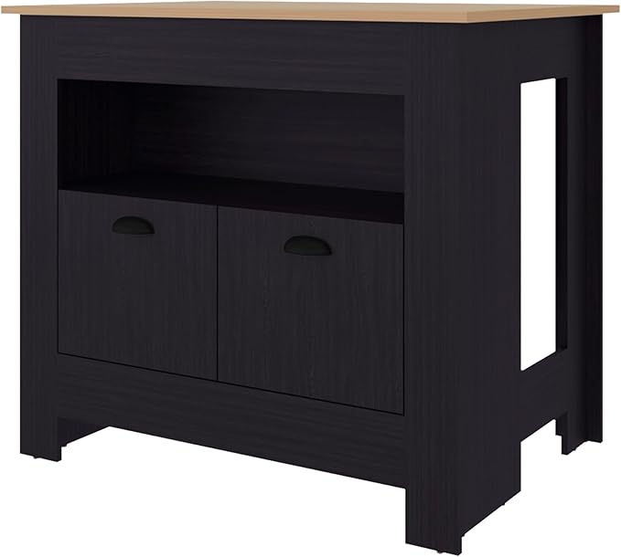 GOWE Theba Kitchen Island, Whit 2 Doors, 3 Shelves