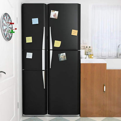 Decotalk Solid Black Wallpaper Peel and Stick 17.7"X400" Black Wallpaper for Bedroom Wallpaper Black Contact Paper for Cabinets and Drawers Solid Black Cabinet Vinyl Wrap Removable