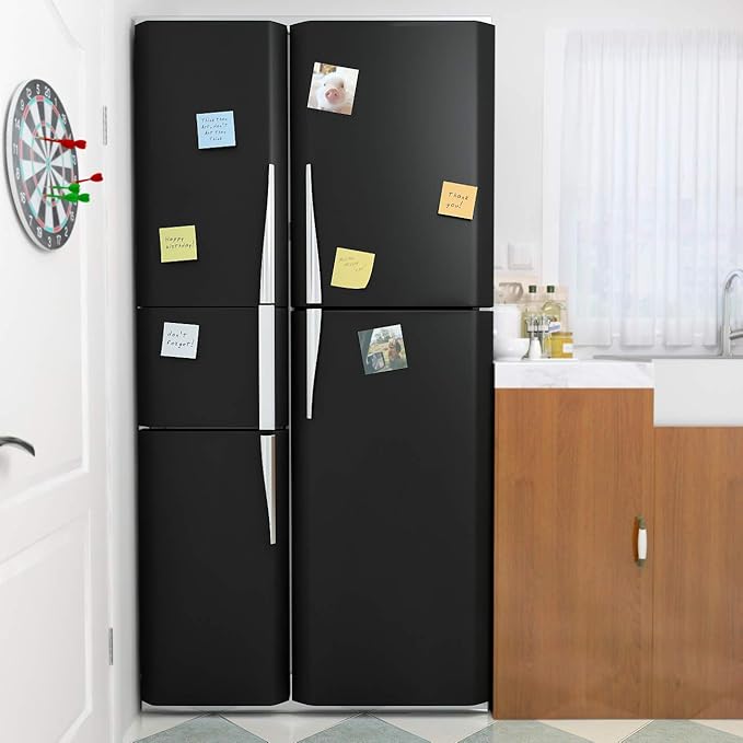 Decotalk Black Contact Paper for Cabinets Black Peel and Stick Wallpaper Matte Solid Color Cabinet Vinyl Wrap for Bedroom Decorative 17.7"x120" Contact Paper for Wall Removable Wallpaper Self-Adhesive