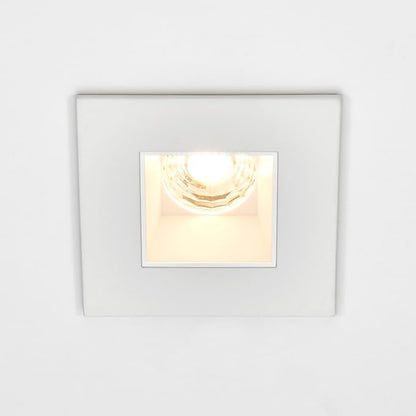 Maxxima 2 in. Ultra-Thin Recessed Anti-Glare LED Downlight - Canless IC Rated, 500 Lumens, 5 Color Temperature Selectable 2700K/3000K/3500K/4000K/5000K, Dimmable Square White Trim, 90 CRI
