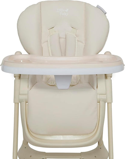 Little Folks by Delta Children 2-in-1 SlimFold High Chair for Babies and Toddlers, Cream