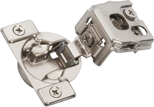 Amerock 2 Pack 1-1/4 inch Overlay Self-Closing Compact Concealed Hinge for Face Frame Cabinet, 105-degree Opening Angle with 3-Way adjustability