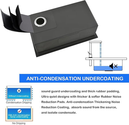 30 Inch Black Undermount Kitchen Sink Workstation - SZBAQTM 30x18 Inch Undermount Sink Stainless Steel Single Bowl 10'' Deep Handmade Kitchen sink with Cutting Board& Strainer