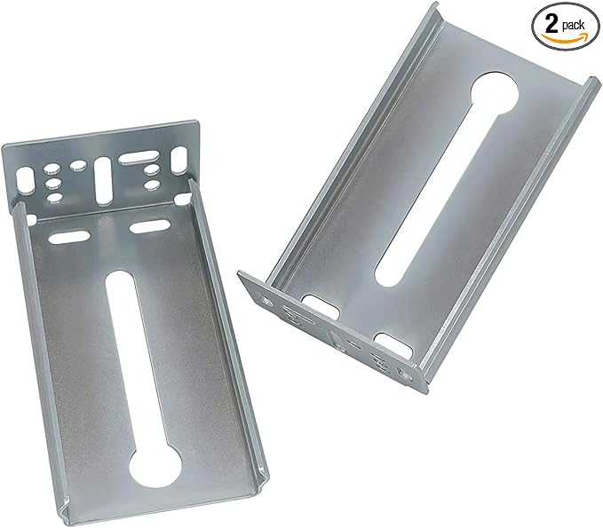 LONTAN 2 Pairs Rear Mounting Brackets for Drawer Slide - B4502 Cabinet Drawer Bracket for Face Frame Cabinets Kitchen Replacement Parts for 1.77 inch(45mm) Width Furniture Gildes