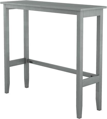 Farmhouse Dining Table Set,48" Rectangular Wood Bar Height Dining Set, Kitchen Breakfast Nook with 2 Upholstered Chairs for Small Places (Gray/N*Bar)