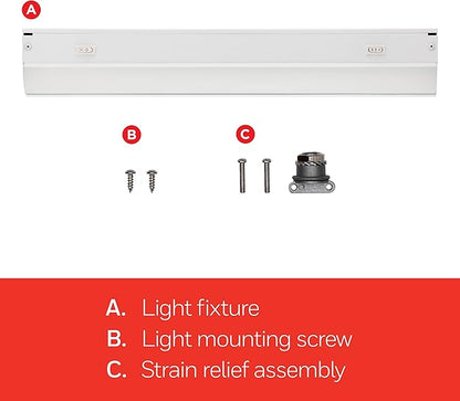 UltraPro 18 inch Hardwired Under Cabinet Lights, 3 Color Settings - 2700K/4000K/5000K - Warm White, Cool White, and Daylight, Under Cabinet Lighting, Dimmable Under Counter Lights for Kitchen, 45367