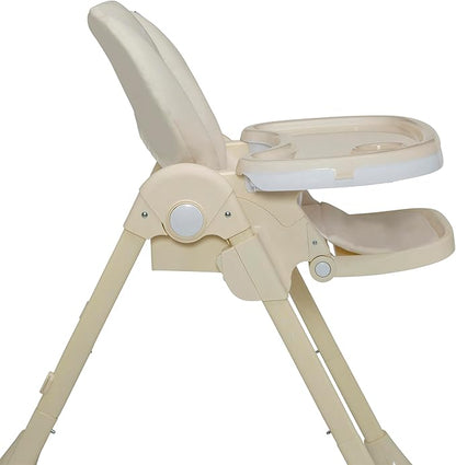 Little Folks by Delta Children 2-in-1 SlimFold High Chair for Babies and Toddlers, Cream