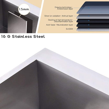 33 Inch Double Bowl Drop In Kitchen Sink-Bokaiya 33x22 Stainless Steel Drop-In Sink Kitchen Top Mount 16 Gauge Deep 50/50 Low-Divide Over Counter Double Bowl Kitchen Sink with Rack&Grid