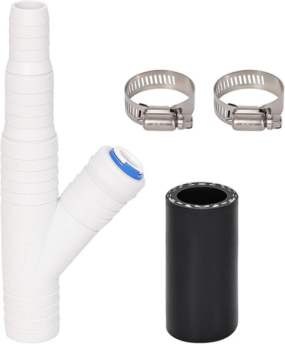 Dishwasher Drain Hose Adapter, RO Drain Line adapter， Garbage Disposal Adapter with 3/8-inch Quick Connect Fitting and 7/8-inch Fitting for a Dishwasher，No Drilling Required