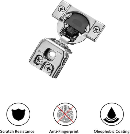 Ravinte 30 Pack 15 Pair 1-1/4 inch Overlay Cabinet Hinges Kitchen Soft Close Hidden Door for Kitchen Cabinet Stainless Steel Adjustable Hinges Satin Nickel Hardware