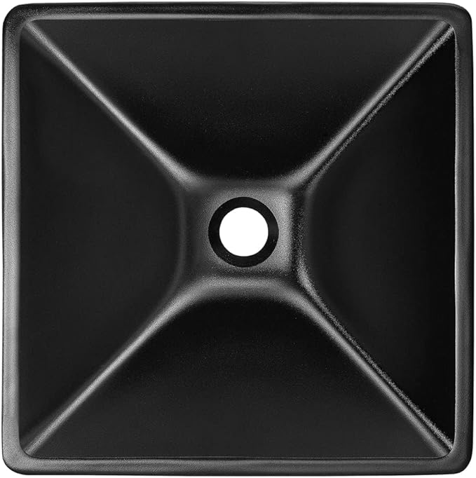Swiss Madison Well Made Forever SM-VS310, Claire 15.5" Glass Vessel Sink, Black