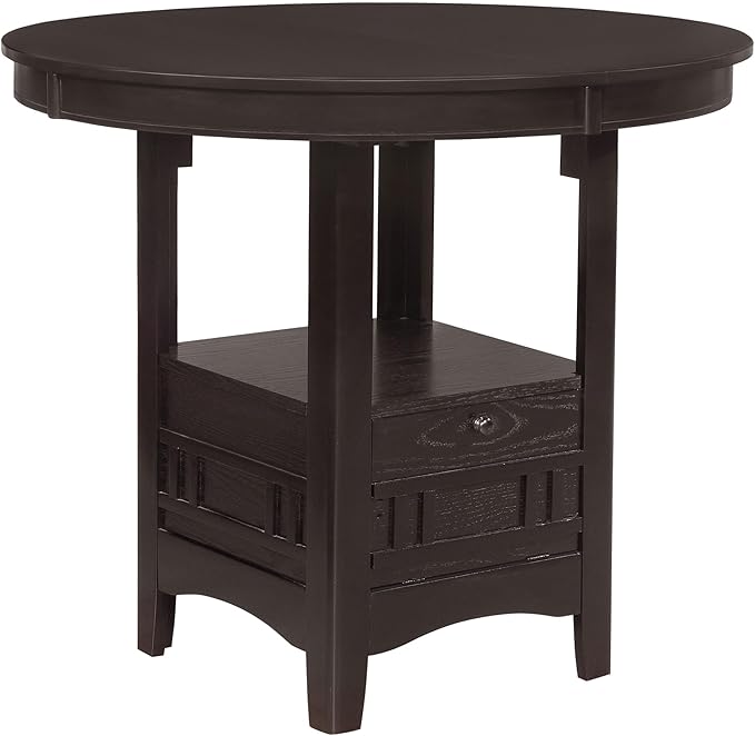 Extension Counter Dining Table Extendable Kitchen Dining Table with Sturdy Elegant Base Modern Classic Versatile Table Practical(Brown)