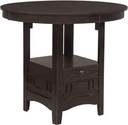 Extension Counter Dining Table Extendable Kitchen Dining Table with Sturdy Elegant Base Modern Classic Versatile Table Practical(Brown)