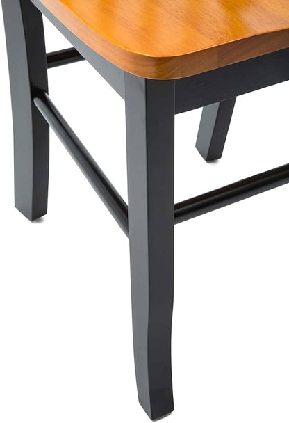 Boraam Shaker Dining Room Side Chairs, Set of 2 - Black/Oak