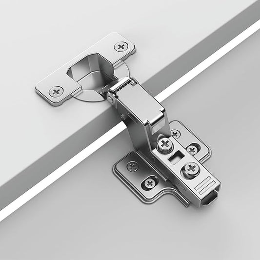 Kimdot 2-Pack Frameless Inset Soft Close Cabinet Hinges, Clip-On Self-Closing European Hinges, Cabinet Door Hinges with Screws, Concealed Kitchen Cabinet Hinges for Modern funiture.