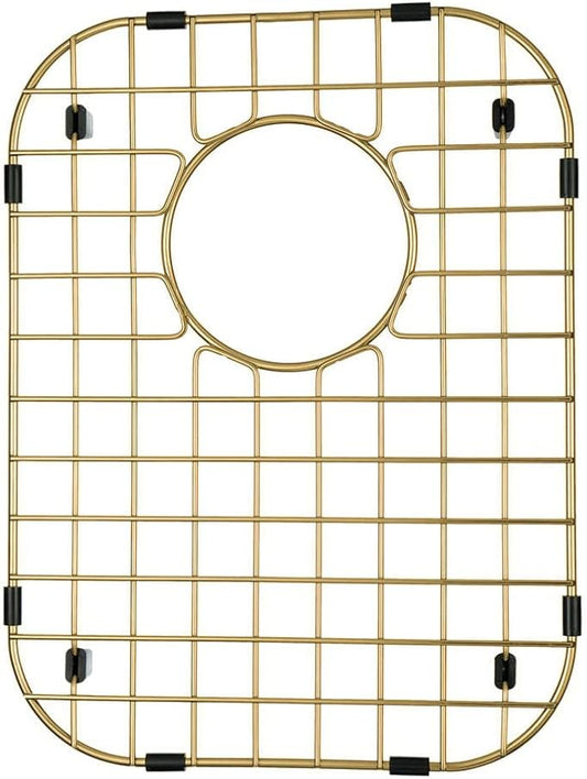Starstar Sinks Protector Matte Gold 304 Stainless Steel Kitchen Sink Bottom Grid, Rack (13 L x 16 W)