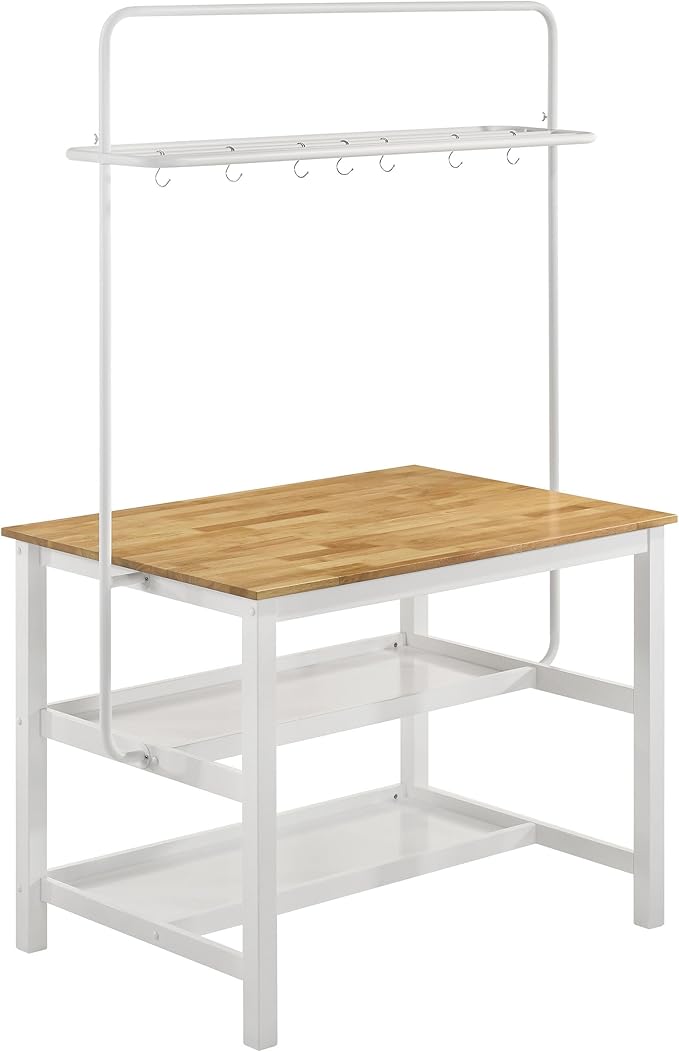 Coaster Home Furnishings Edgeworth 3-Piece Kitchen Island Counter Table Set White 122246-S3