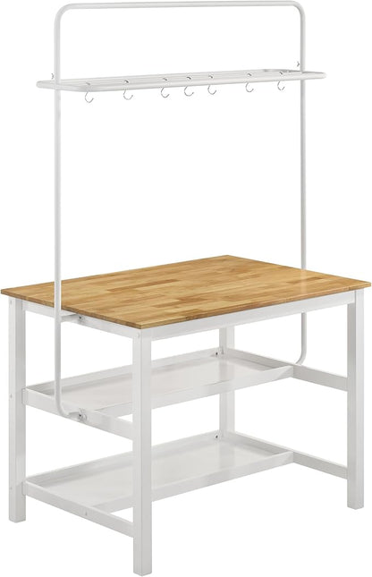 Coaster Home Furnishings Edgeworth 3-Piece Kitchen Island Counter Table Set White 122246-S3