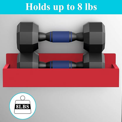 HuggieGems 2 Pack Magnetic Spice Storage Rack Organizer for Refrigerator and Oven, Red Fridge Organizers and Storage