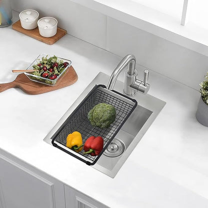 15 Inches Drop In Stainless Steel Kitchen Bar Sink, Luckyhorse 15” x 18” x 10” 18 Gauge Stainless Steel Kitchen Outdoor Sink RV Sink LH019LQ