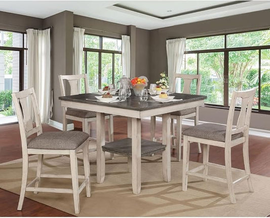 Counter Height Dining Set with Table and Chairs for Kitchen Island Seating