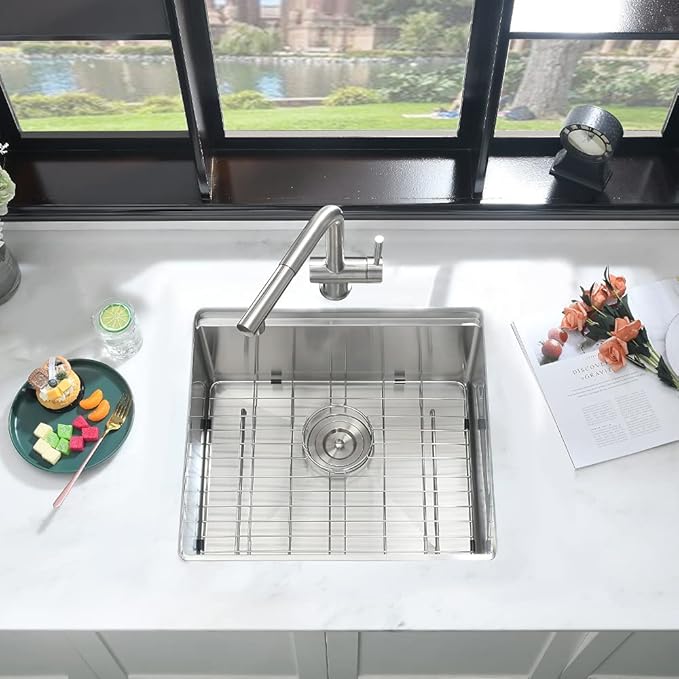21 Inch Undermount Bar Sink Workstation-iAnomla 21x19 Stainless Steel Bar Sink Undermount Kitchen Sinks Outdoor 16 Gauge Single Bowl Rv Sinks with Cutting Board