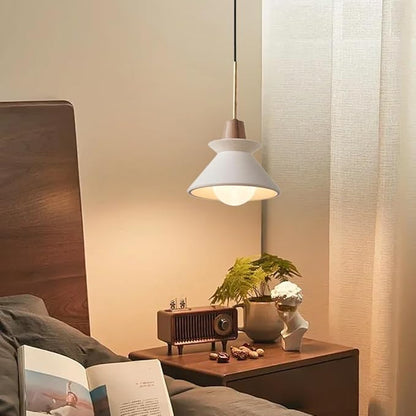 7.7'' Concrete Pendant Lights Kitchen Island Hanging Lights Unique Pinecone Lampshade Industrial Chandelier Nordic Cement Pendant Light for Dining Room,Bedside,Kitchen,Hallway,1Pcs,White