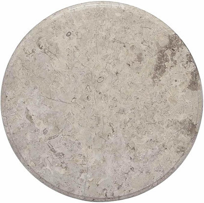 Grey Marble Table Top 20 inch Round Natural Stone Dining Surface, Modern Elegance for Coffee or Dining Tables, Easy-Clean Solid Slab for Living Room Kitchen Studio Apartment