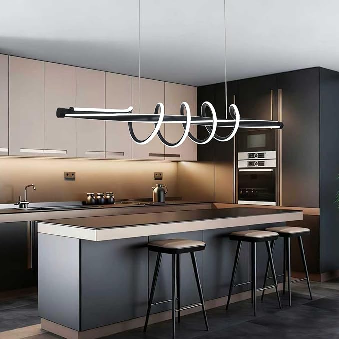 Led Chandelier,Dimmable Modern Led Chandelier for Dining Room Light Fixture with Remote,Led Pendant Light Kitchen Island Lighting Color Changing 3000K-6500K Hanging Ceiling light for Living Room