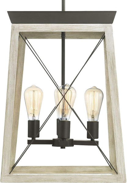 Progress Lighting P500178-143 Briarwood Collection Four-Light Hall and Foyer, Graphite