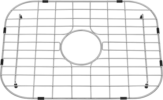 Kitchen Sink Grid and Sink Protectors, Stainless Steel Sink Grids for Bottom of Kitchen Sink, 18 7/8“ x 14” with Center Drain for Single Bowl