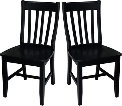 International Concepts Pair of Schoolhouse Chairs Black
