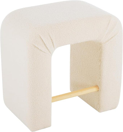 24''Boucle Stool Set of 2,Dining Chairs for Home Kitchen Island,Cream